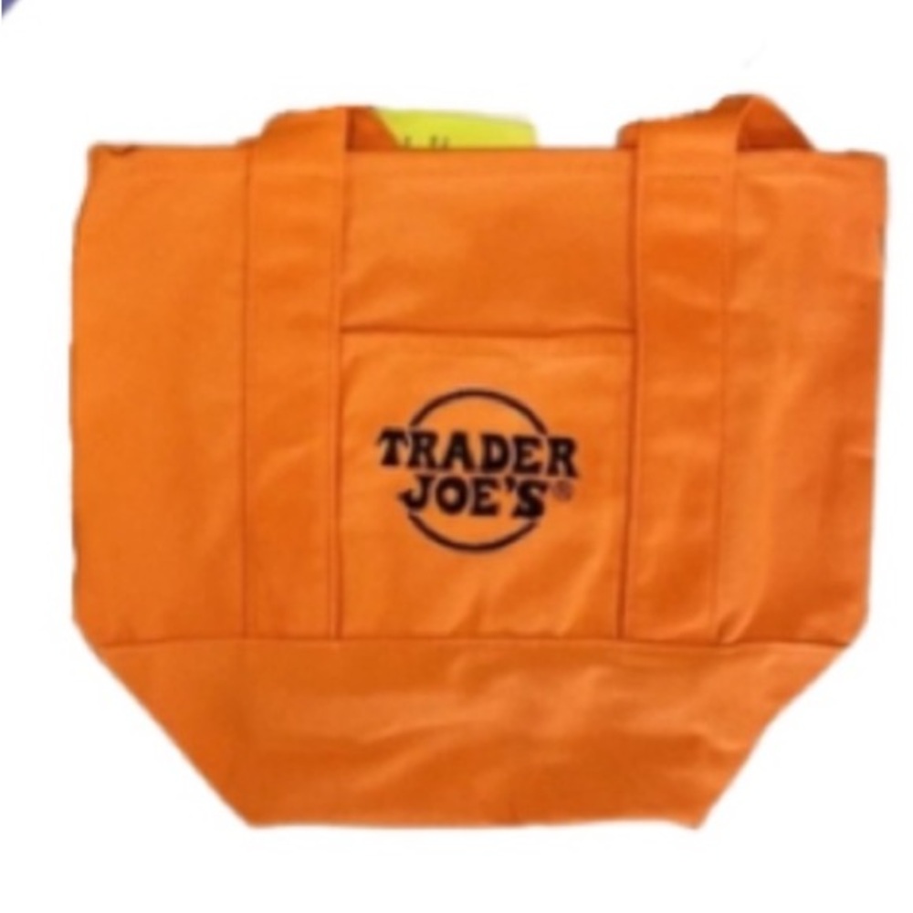 2 Trader Joe's Orange Small Totes in Orange